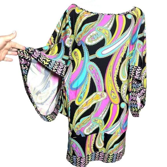 Trina Turk Garden Bloom Tunic Swim Cover Caftan Size Large Dress - Picture 5 of 9